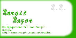 margit mazor business card